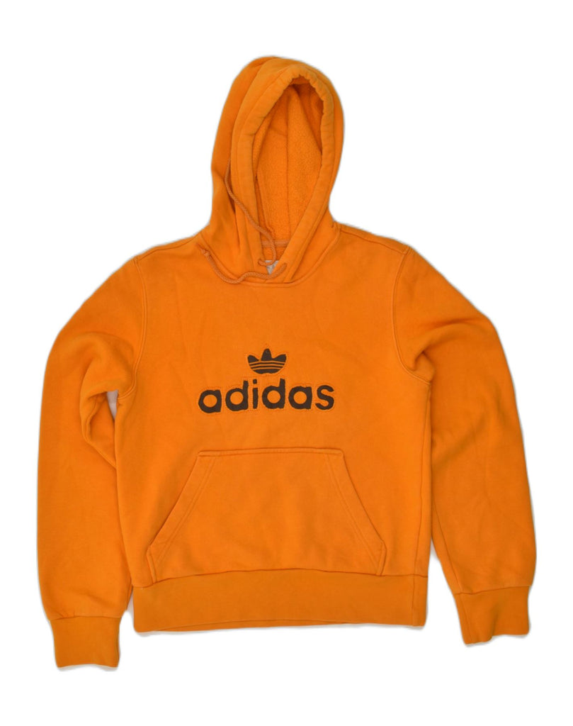 ADIDAS Womens Graphic Hoodie Jumper UK 10 Small  Yellow Cotton | Vintage Adidas | Thrift | Second-Hand Adidas | Used Clothing | Messina Hembry 