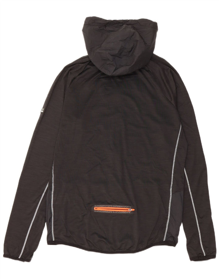 Superdry Mens Athletic Fit Graphic Tracksuit Top Jacket Large Black