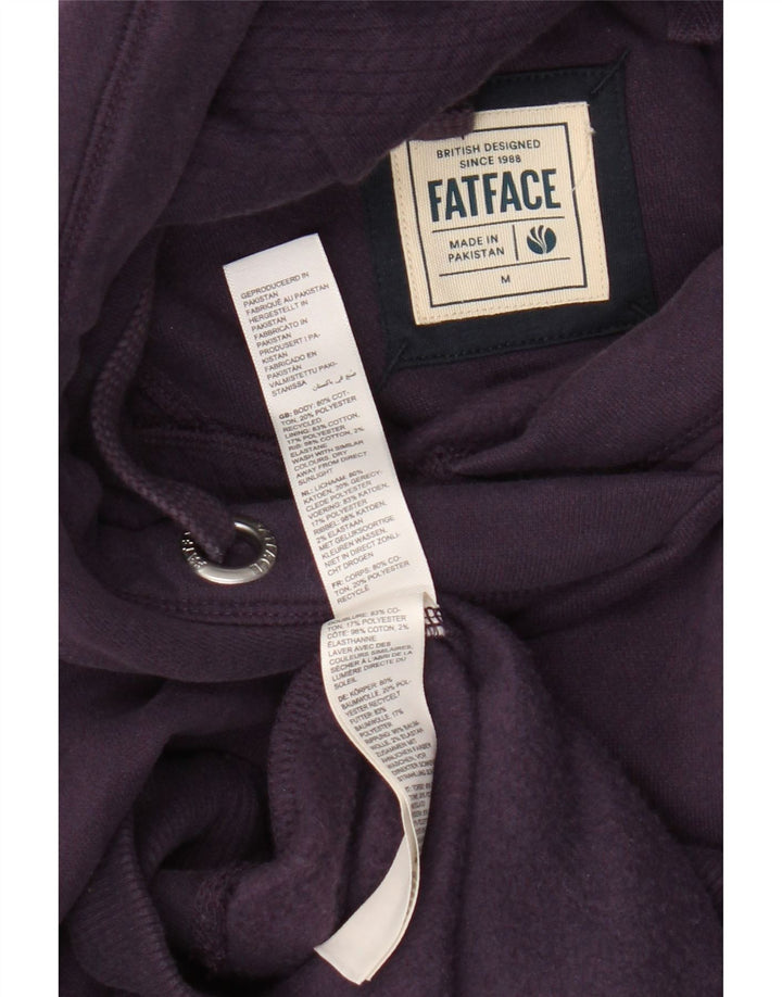 Fat Face Womens Oversized Hoodie Jumper UK 14 Medium Purple Cotton