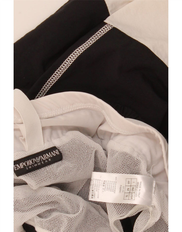 Emporio Armani Mens Swimming Shorts Medium  Black Colourblock Polyamide