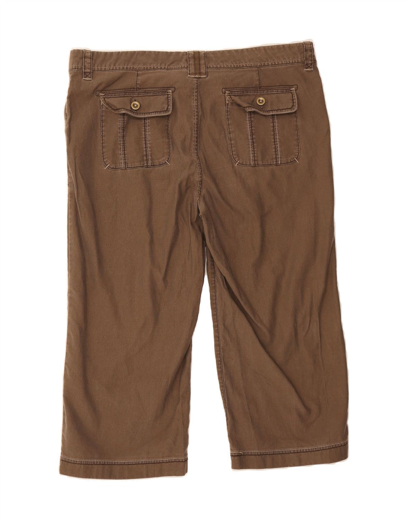 EDDIE BAUER Womens Straight Capri Trousers US 16 2XL W38 L20 Brown Cotton Vintage Eddie Bauer and Second-Hand Eddie Bauer from Messina Hembry 