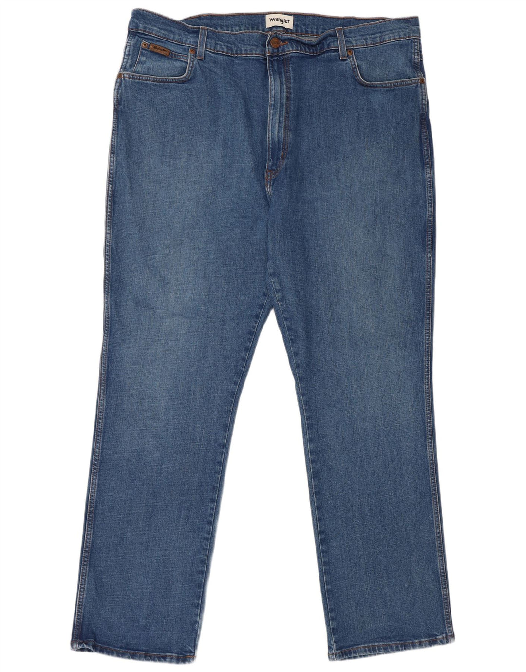 Wrangler Mens Texas Straight Jeans W44 L32 Blue Cotton
