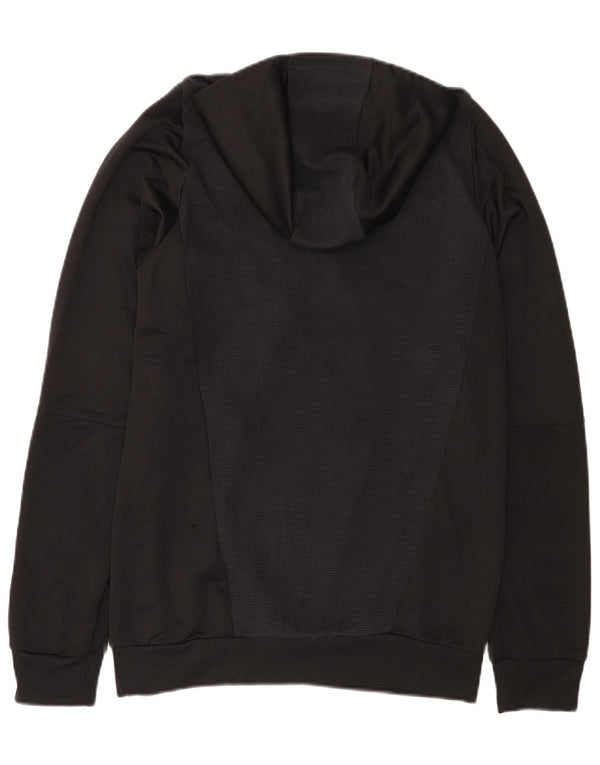 Adidas Mens Deutscher Fussball Bund Zip Neck Hoodie Jumper Medium Black