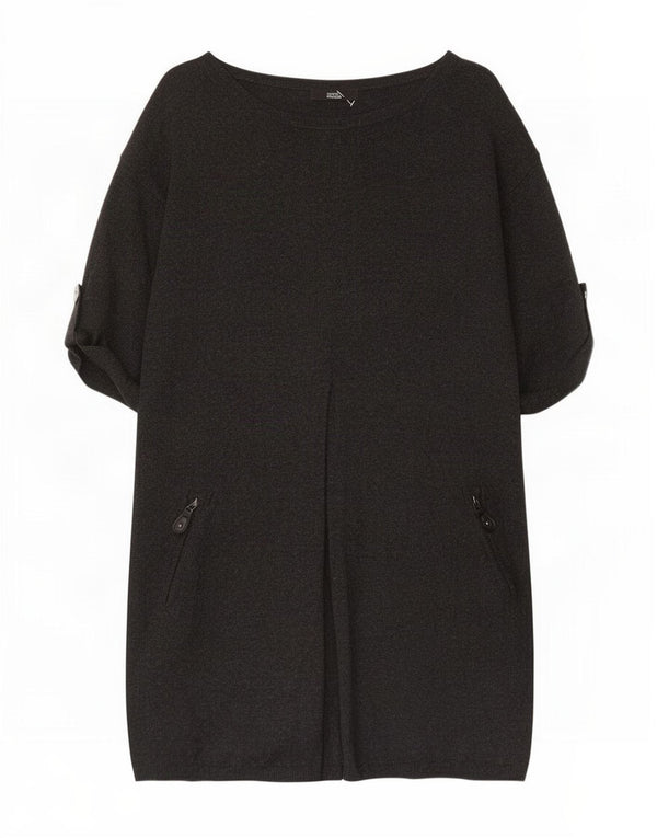 Marks & Spencer Womens 3/4 Sleeve Jumper Dress UK 8 Small Grey Viscose
