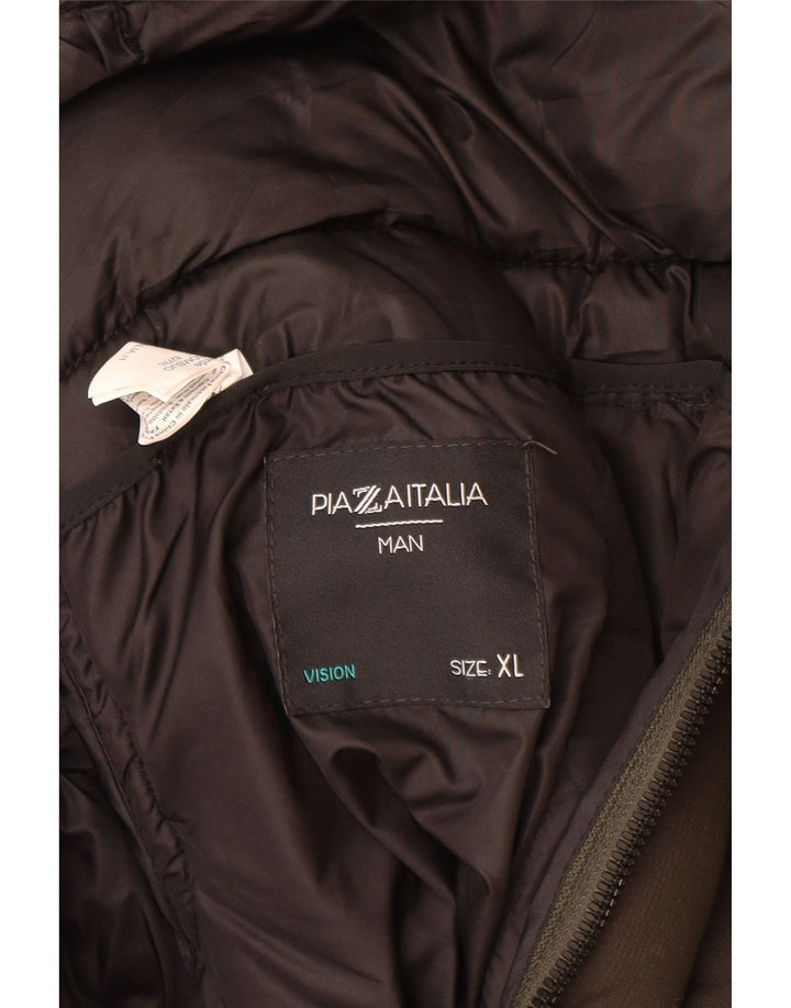 PIAZZA ITALIA Mens Padded Jacket UK 42 XL Grey Nylon