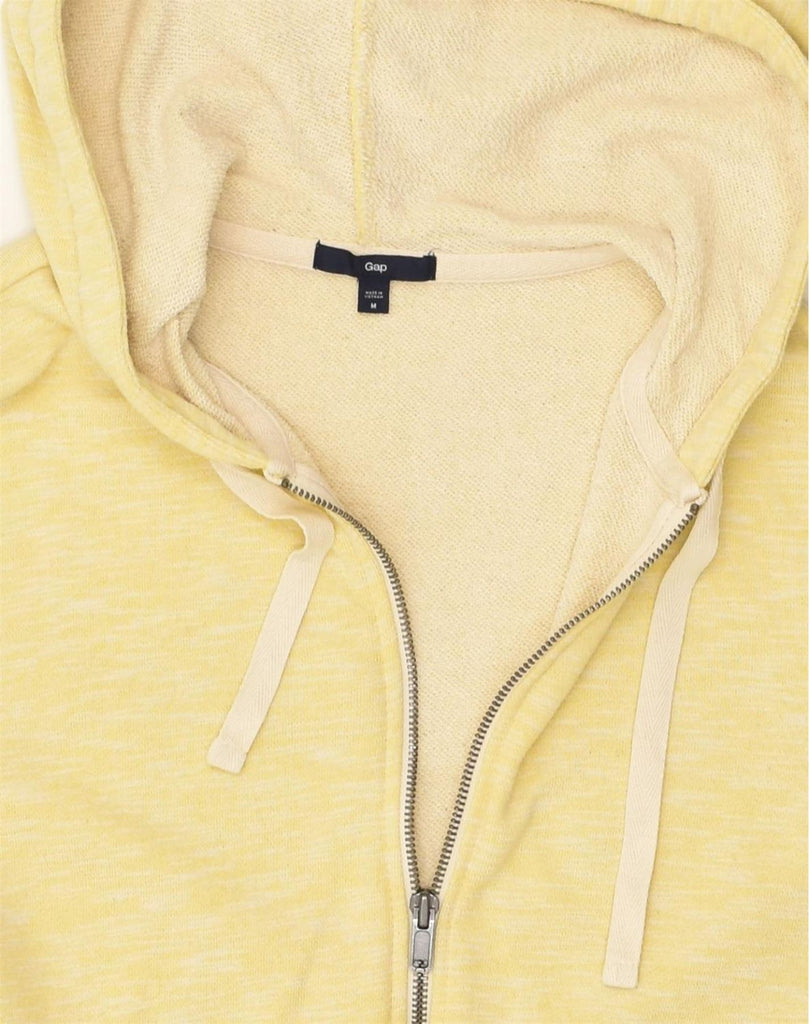 GAP Mens Zip Hoodie Sweater Medium Yellow Cotton | Vintage Gap | Thrift | Second-Hand Gap | Used Clothing | Messina Hembry 