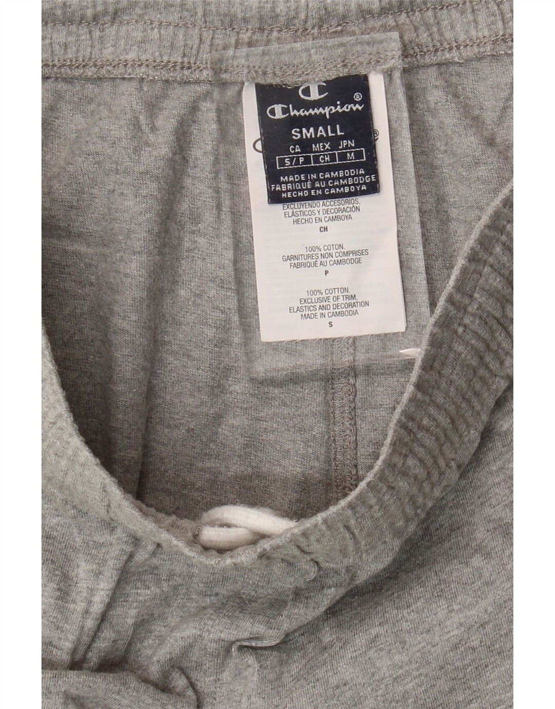 Champion Mens Graphic Sport Shorts Small  Grey Flecked Cotton
