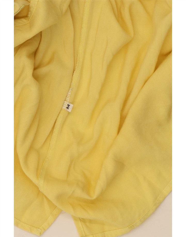 Vintage Mens Graphic Short Sleeve Pullover Shirt Medium Yellow Colourblock
