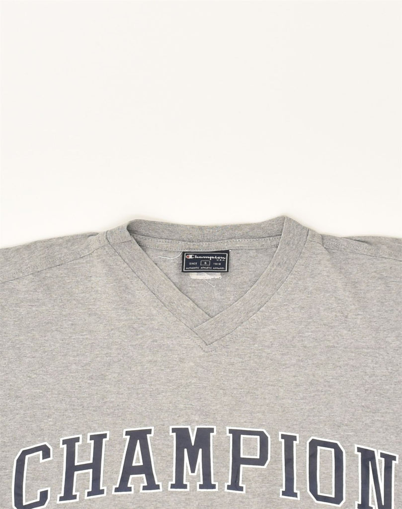 CHAMPION Mens Graphic T-Shirt Top Small Grey Cotton | Vintage Champion | Thrift | Second-Hand Champion | Used Clothing | Messina Hembry 