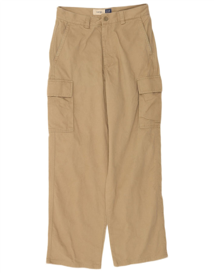Gap Mens Straight Cargo Trousers W30 L32 Beige Cotton