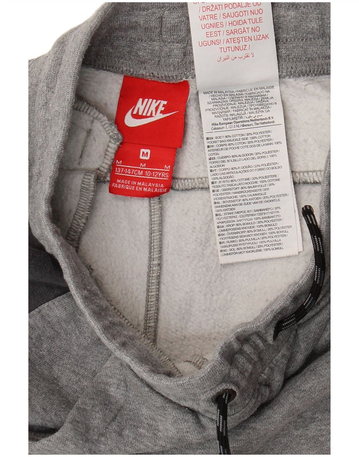 Nike Boys Tracksuit Trousers Joggers 10-11 Years Medium Grey Cotton