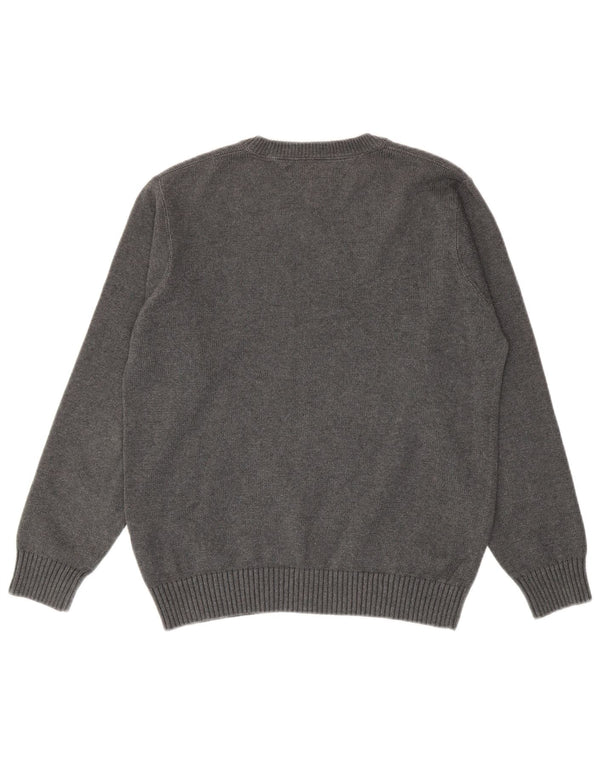 Tommy Hilfiger Mens Crew Neck Jumper Sweater Medium Grey Cotton
