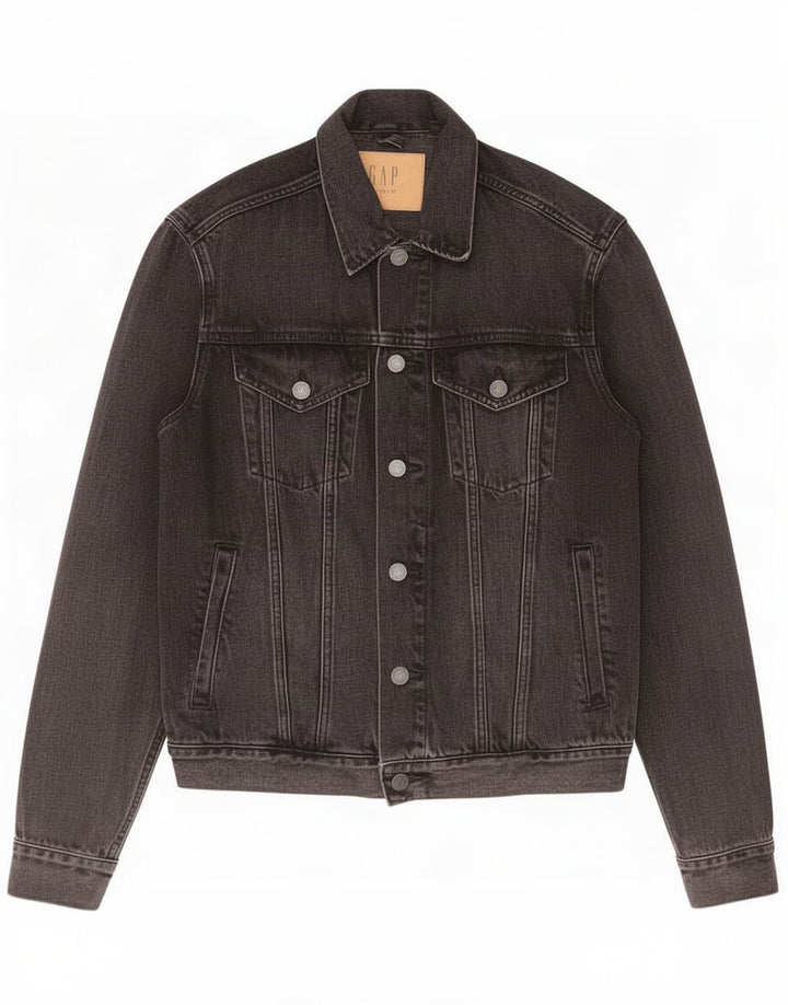 Gap Mens Denim Jacket UK 36 Small Black Cotton