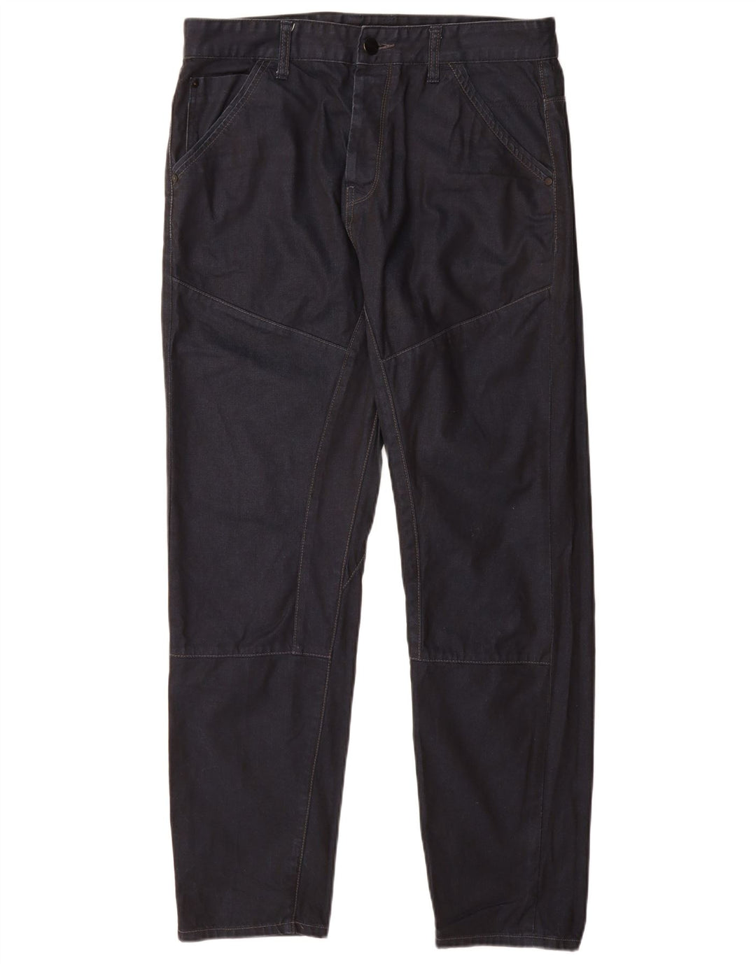 FISHBONE Mens Straight Jeans W34 L30 Navy Blue