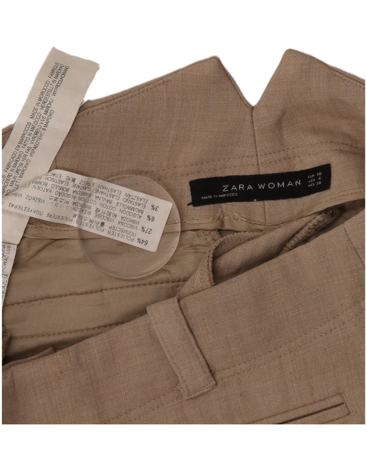 Zara Womens Straight Suit Trousers EU 38 Small W28 L29 Grey Polyester
