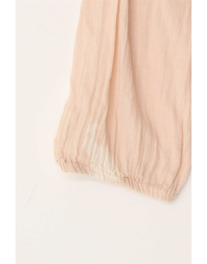 Zara Womens Shirt Blouse UK 16 Large Pink Cotton