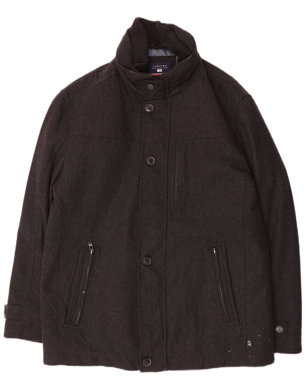 Jupiter Mens Overcoat UK 42 XL Grey Wool