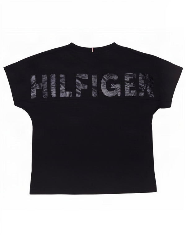 Tommy Hilfiger Girls Graphic T-Shirt Top 11-12 Years Navy Blue