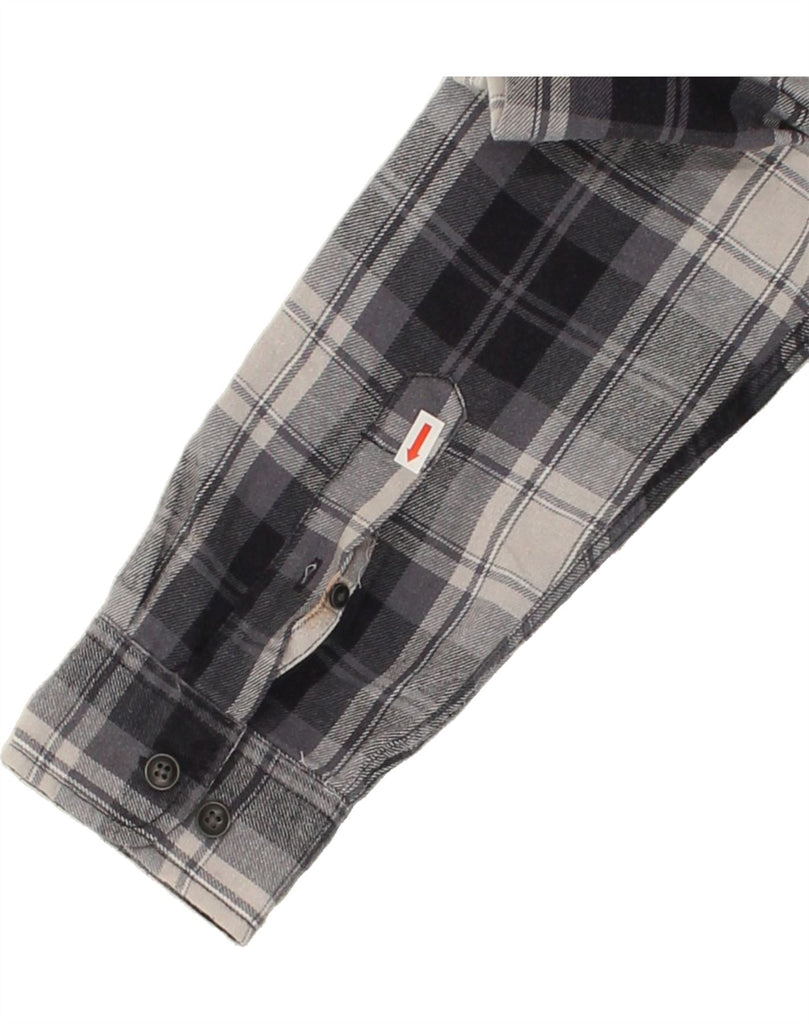 JACK & JONES Mens Shirt Large Grey Check Cotton Vintage Jack & Jones and Second-Hand Jack & Jones from Messina Hembry 