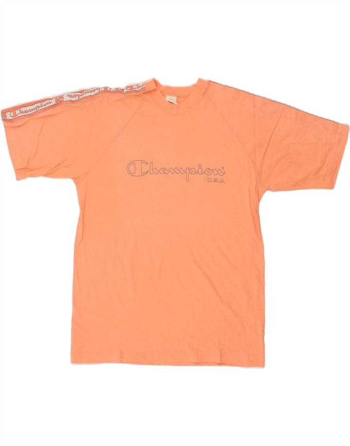 CHAMPION Mens Graphic T-Shirt Top Large Orange Cotton Vintage Champion and Second-Hand Champion from Messina Hembry 