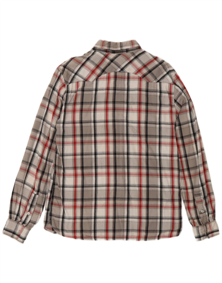 Levi's Mens Flannel Shirt Medium Grey Check Cotton