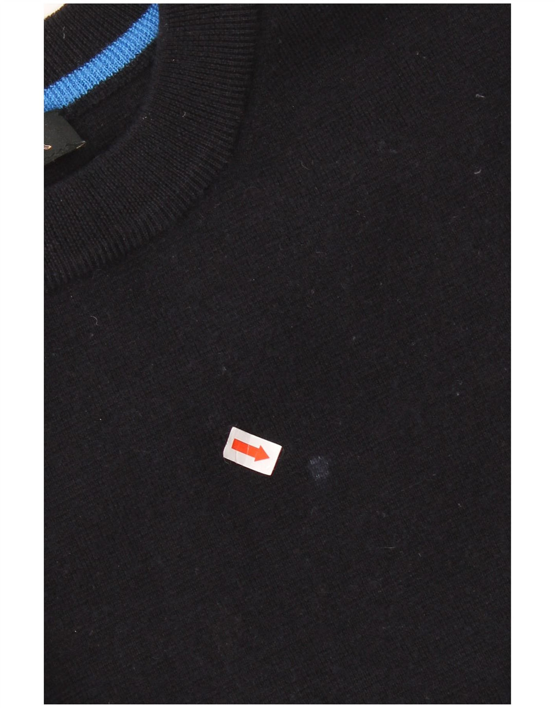 Jaeger Womens Crop Crew Neck Jumper Sweater UK 16 Large Black Wool