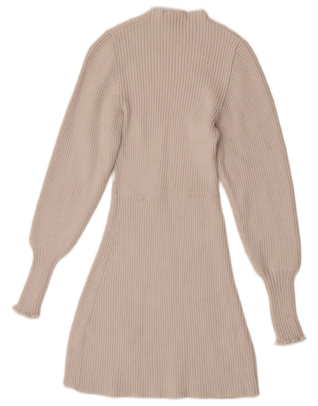 Zara Womens Long Sleeve Jumper Dress UK 8 Small White