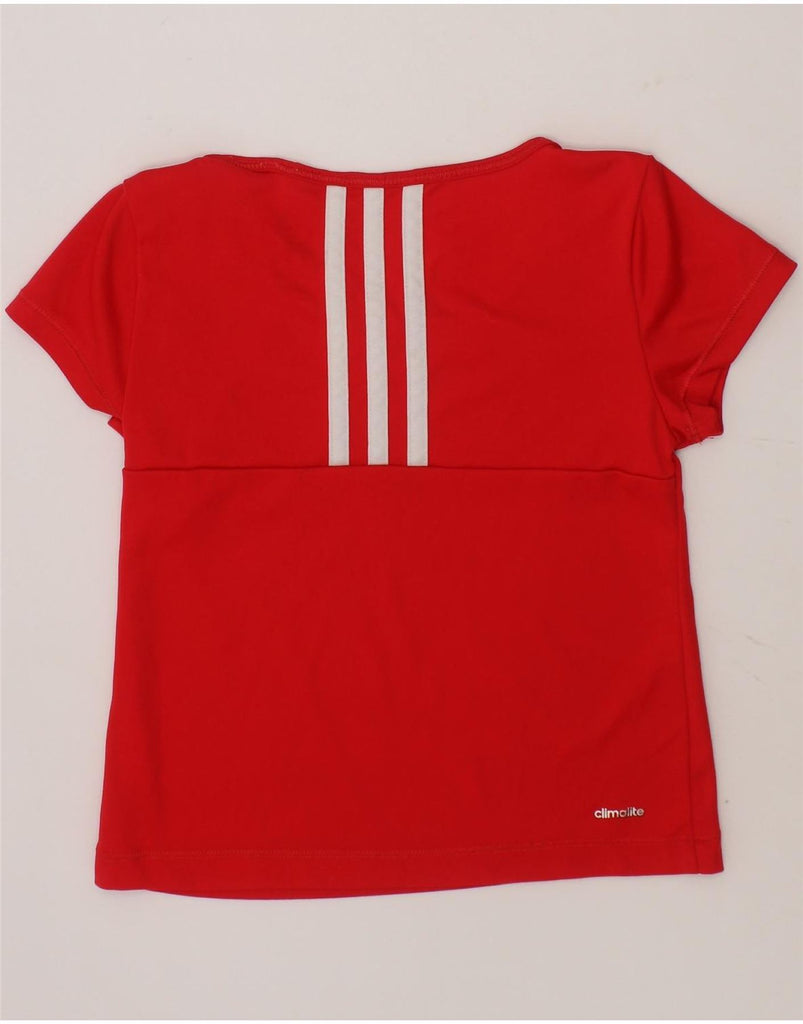 ADIDAS Girls T-Shirt Top 5-6 Years Red Polyester Vintage Adidas and Second-Hand Adidas from Messina Hembry 