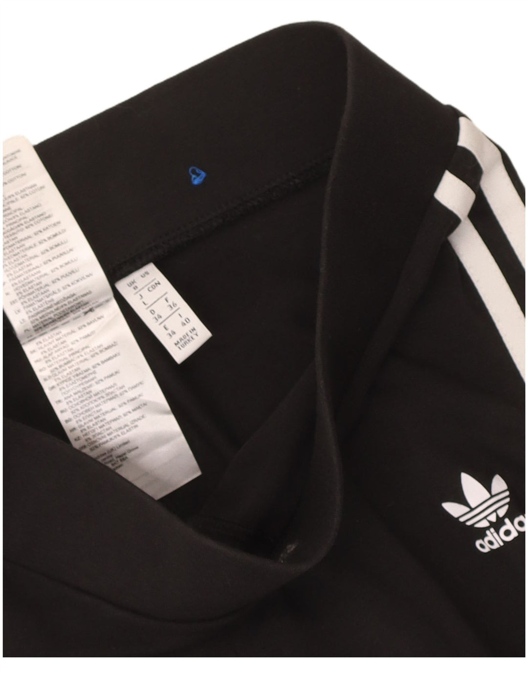 Adidas Womens Leggings UK 8 Small Black Cotton