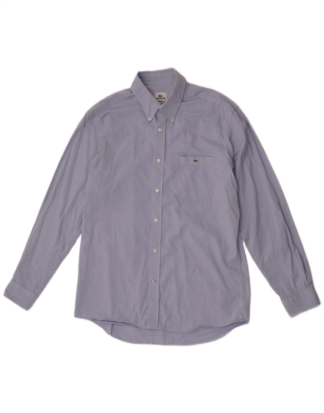 Lacoste Mens Shirt Size 40 Medium Blue Cotton