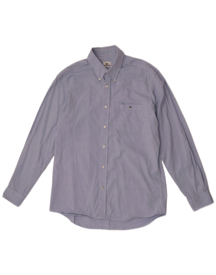 Lacoste Mens Shirt Size 40 Medium Blue Cotton