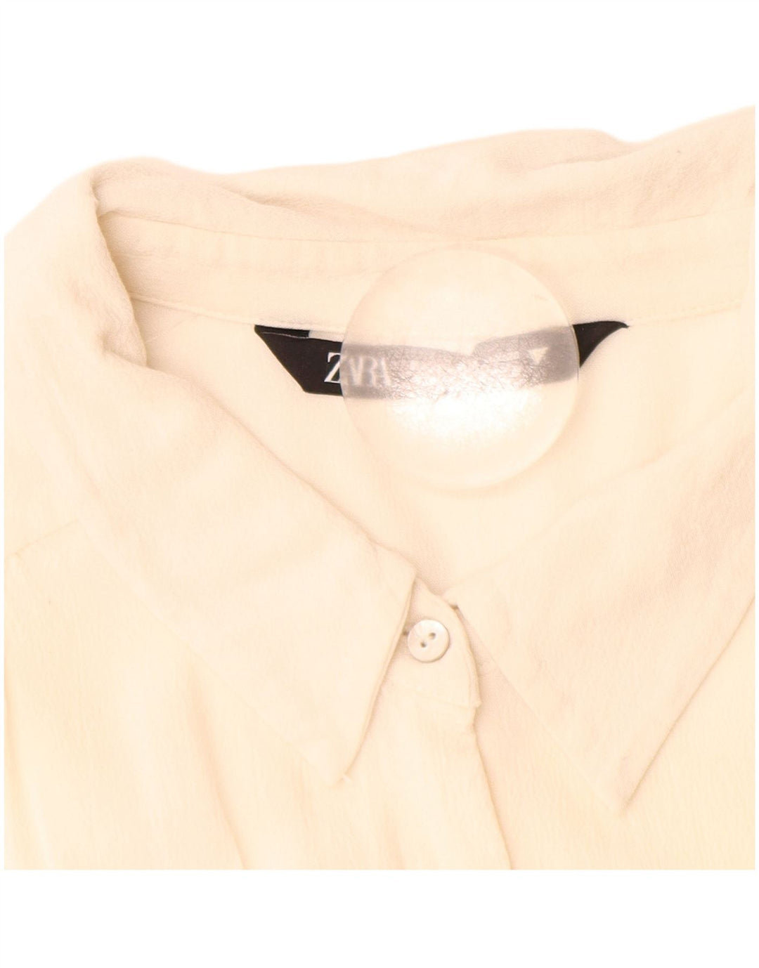 Zara Womens Shirt UK 14 Medium White Virgin Wool