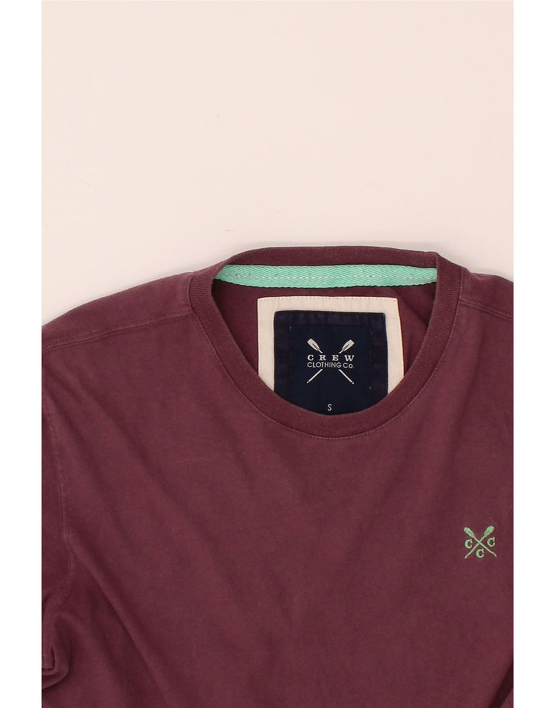 CREW CLOTHING Mens T-Shirt Top Small Maroon Cotton Vintage Crew Clothing and Second-Hand Crew Clothing from Messina Hembry 