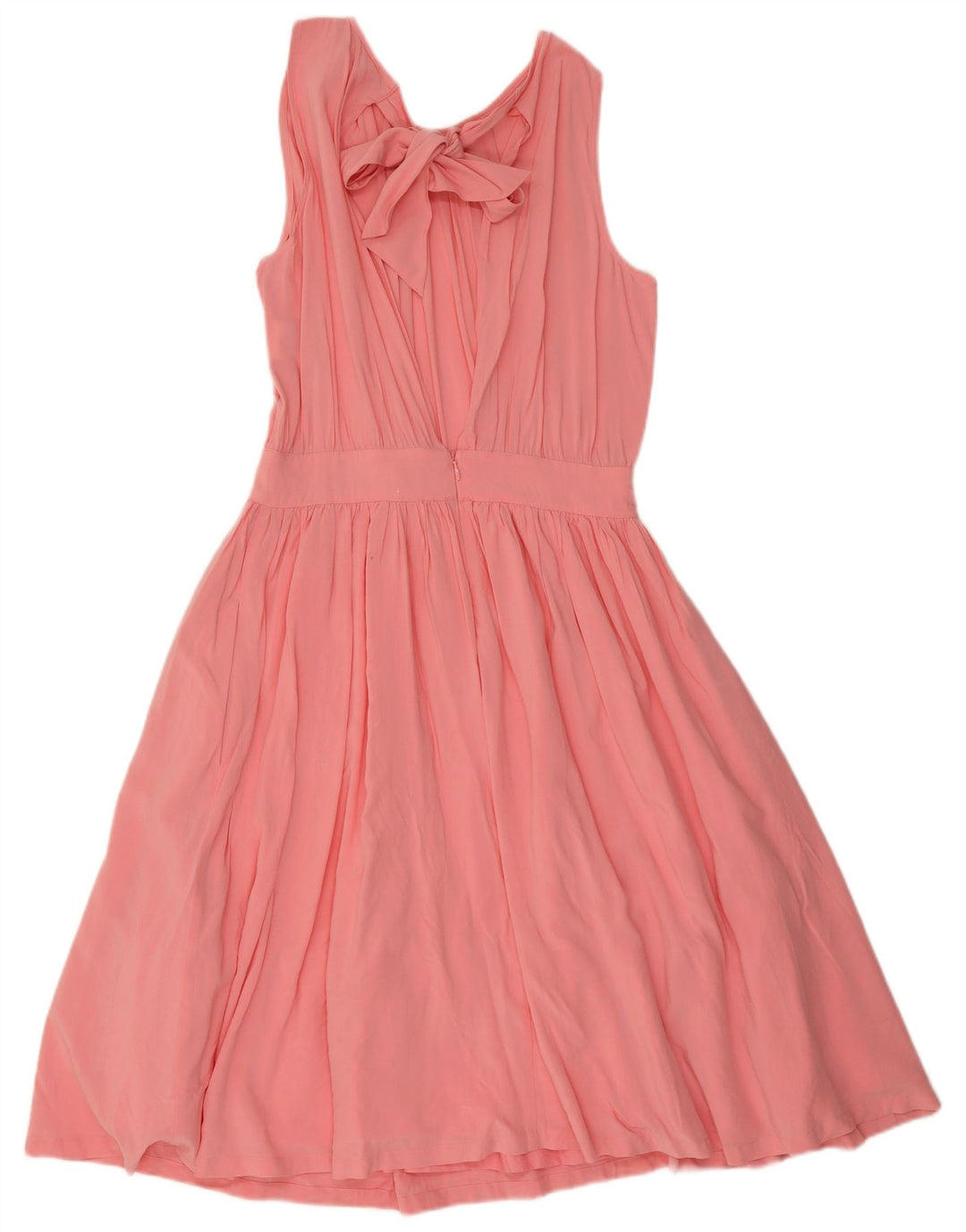 Benetton Womens Halter Dress UK 10 Small Pink Viscose