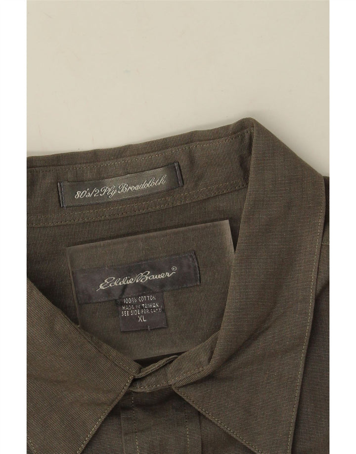 Eddie Bauer Mens Shirt XL Khaki Cotton