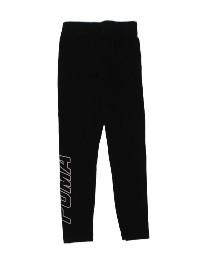 PUMA Girls Graphic Leggings 9-10 Years Black | Vintage Puma | Thrift | Second-Hand Puma | Used Clothing | Messina Hembry 