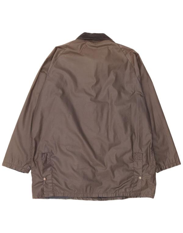 Conbipel Mens Waxed Cotton Jacket UK 42 XL Khaki Polyester