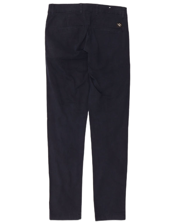 Zara Mens Slim Chino Trousers EU 38 Small W30 L31 Navy Blue Cotton