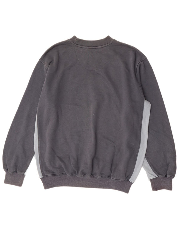 Nike Mens Graphic Sweatshirt Jumper UK 39/41 Medium Grey Colourblock Sports