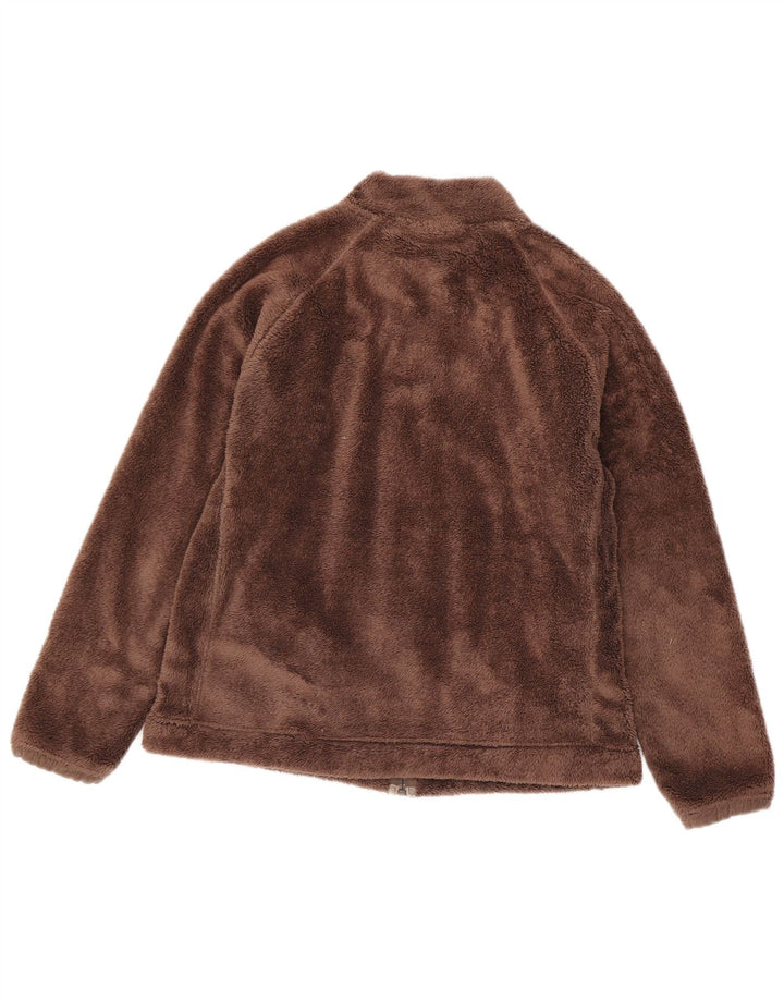 Weird Fish Womens Fleece Jacket UK 16 Large Brown Polyester