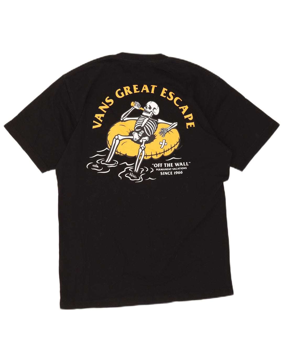 VANS Mens Classic Fit Graphic T-Shirt Top Medium Black Cotton
