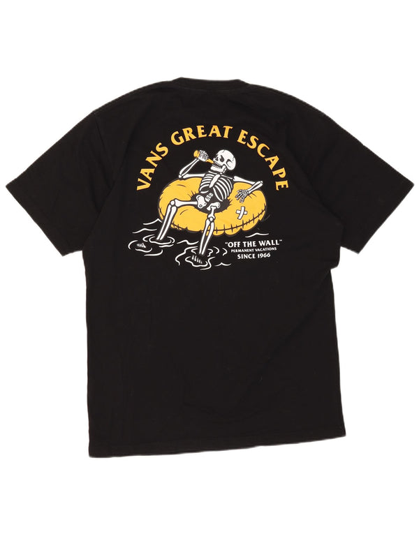 VANS Mens Classic Fit Graphic T-Shirt Top Medium Black Cotton