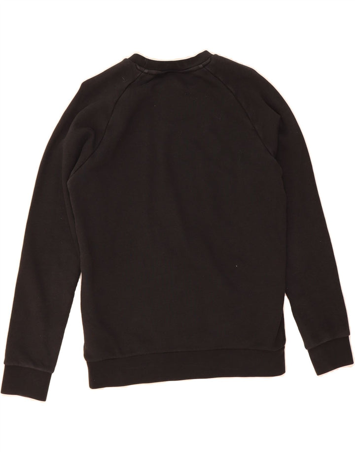ADIDAS Mens Graphic Sweatshirt Jumper Small Black Cotton Vintage Adidas and Second-Hand Adidas from Messina Hembry 