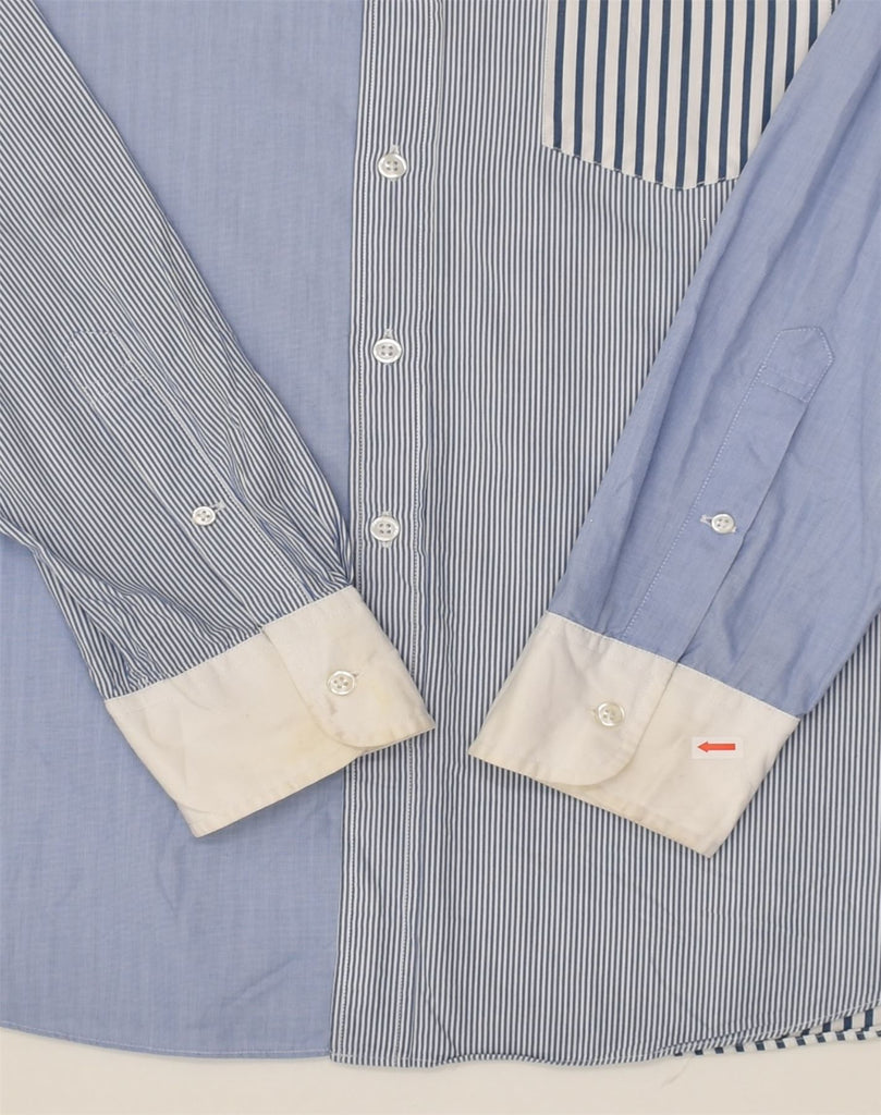 J. CREW Mens Slim Fit Shirt Large Blue Striped Cotton | Vintage J. Crew | Thrift | Second-Hand J. Crew | Used Clothing | Messina Hembry 