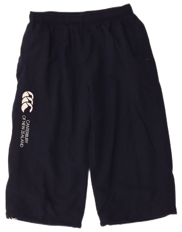 Canterbury Mens Graphic Bermuda Sport Shorts Medium Navy Blue Polyester