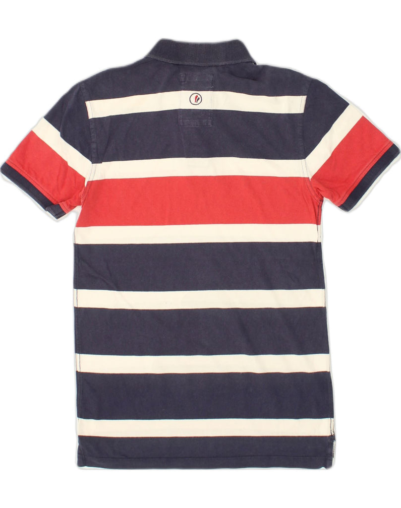 FAT FACE Mens Polo Shirt XS Navy Blue Striped Cotton | Vintage Fat Face | Thrift | Second-Hand Fat Face | Used Clothing | Messina Hembry 