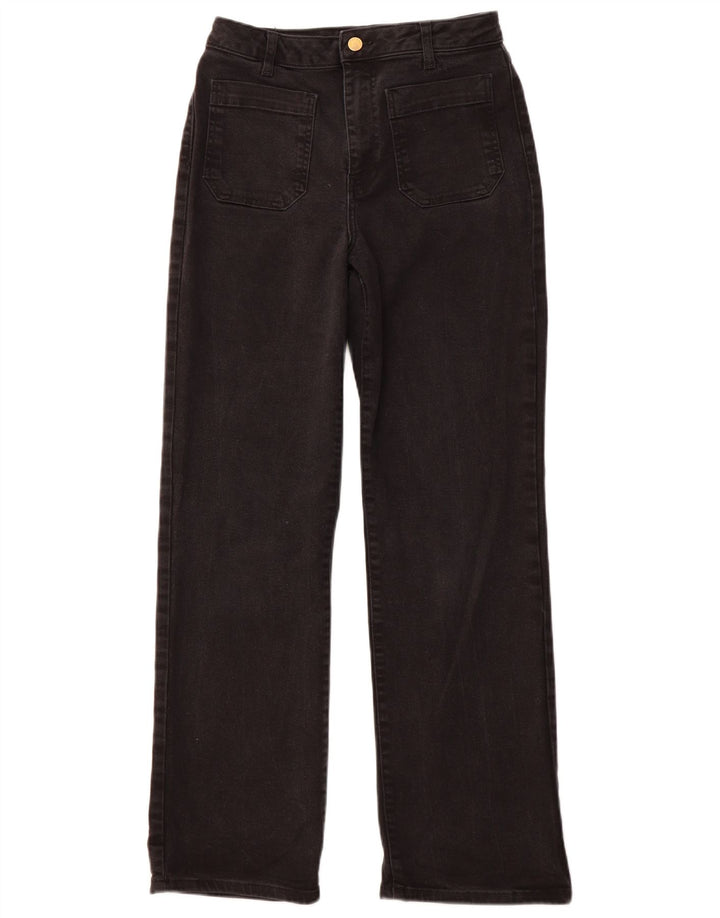 MINT VELVET Womens High Waist Straight Jeans UK 10 Small W28 L30 Black