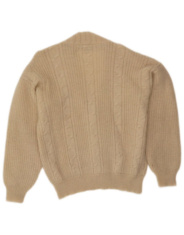 Belfe Mens Cardigan Sweater Medium Off White