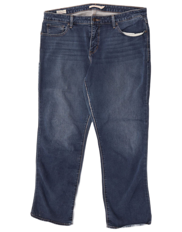 Levi's Womens 314 Shaping Straight Jeans US 20 3XL W40 L30 Blue Cotton