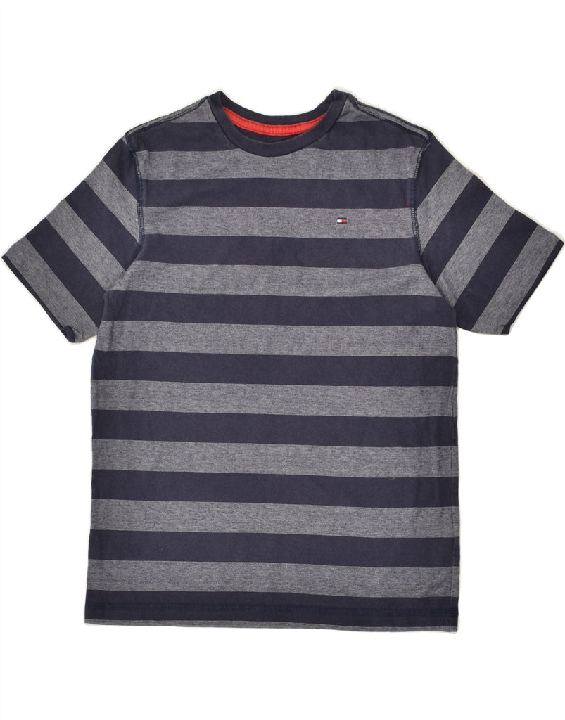 TOMMY HILFIGER Boys T-Shirt Top 8-9 Years Small Navy Blue Striped | Vintage Tommy Hilfiger | Thrift | Second-Hand Tommy Hilfiger | Used Clothing | Messina Hembry 